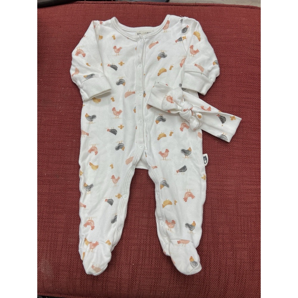 Rabbit‎ Bear 3-6m Baby Outfit One Piece With Headband Chickens